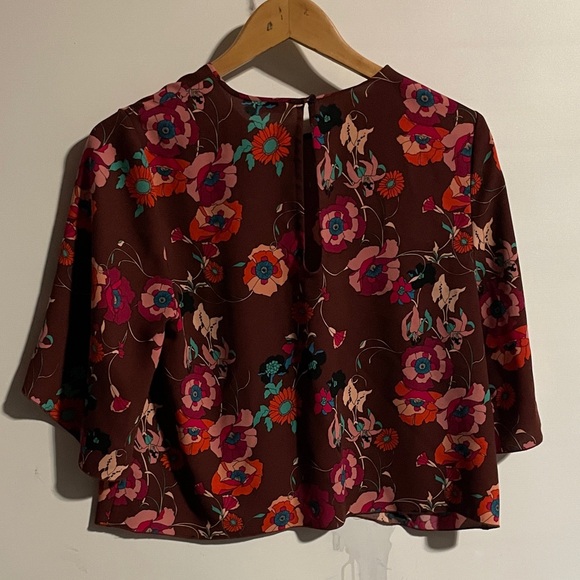 Wilfred silk Floral Brown Women's Top - Picture 3 of 5